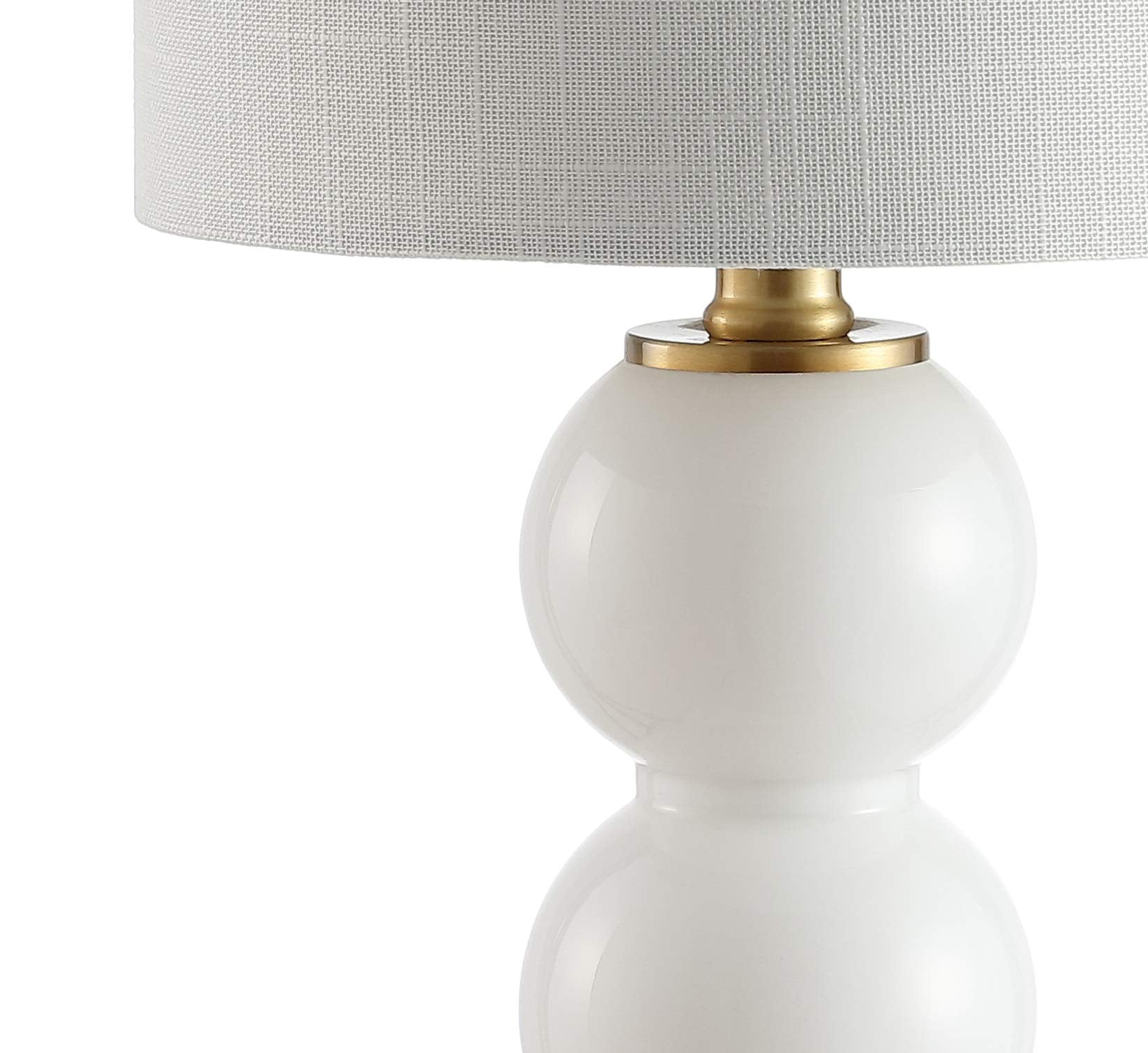 JYL1021A February 21" Glass/Metal LED Table Lamp Contemporary Bedside Desk