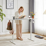Standing Desk, 48 Inch Ergonomic Adjustable Height Electric Sit Stand Up Down C