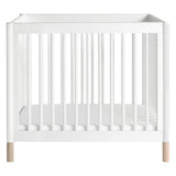 Gelato 4-in-1 Convertible Mini Crib in White and Washed Natural,