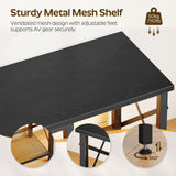 TV Stand with LED Lights - 50 Inch Entertainment Center with Storage