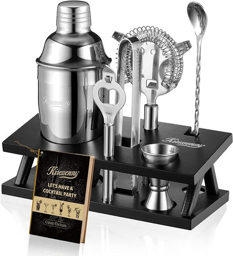 Cocktail Shaker Set Bartender Kit with Stand Bar Set Drink Mixer Set