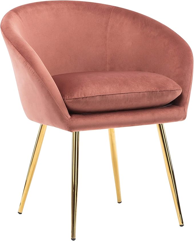 Lakia Dining Chairs with Luxurious Velvet Upholstery, Stylish Gold Metal Legs,