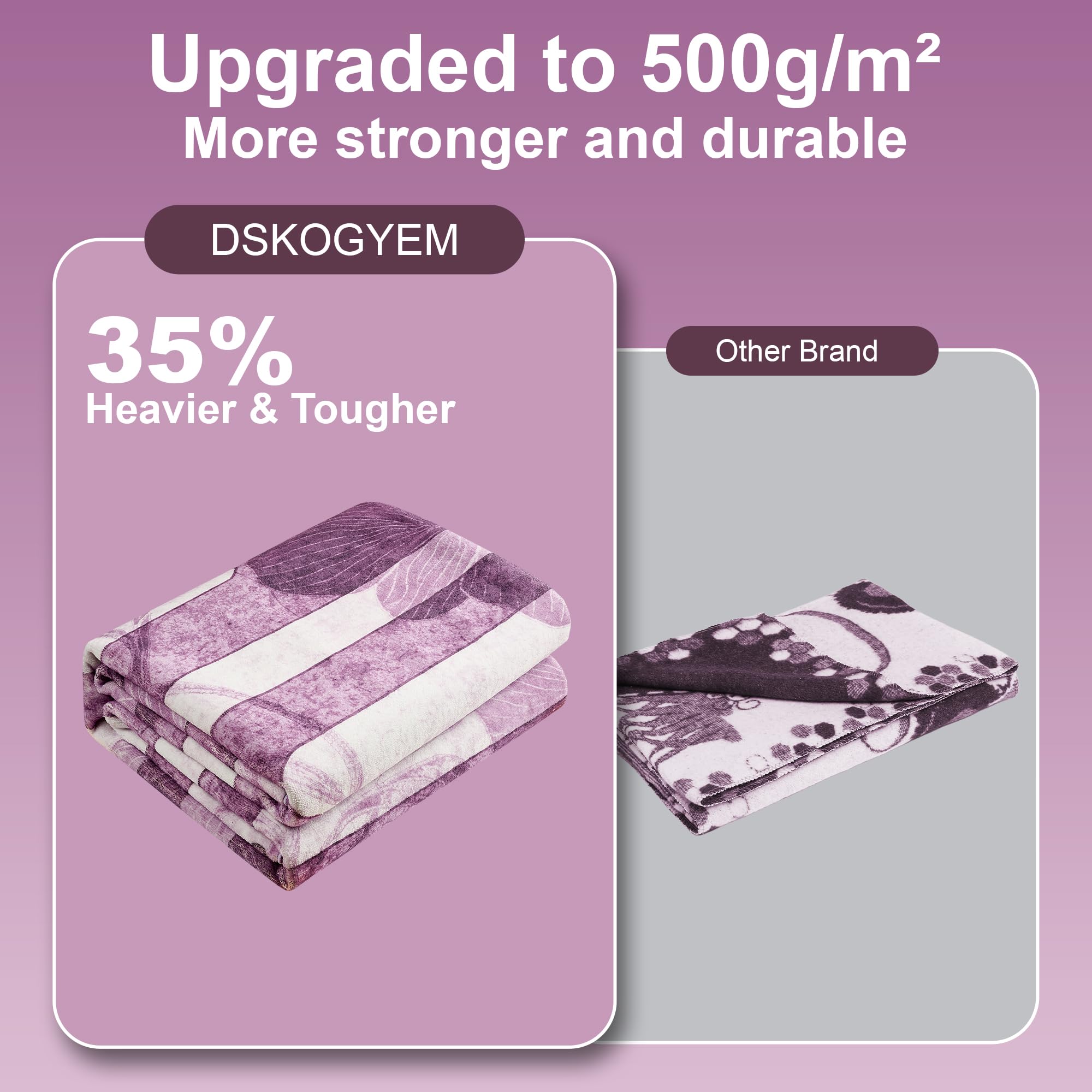 Zhangui 10x14 Purple Floral Rugs for Living Room - 10x14 Area Rug with Non Slip Backing, Dining Room Rugs for Under Table, Machine Washable Striped Rug for Bedroom