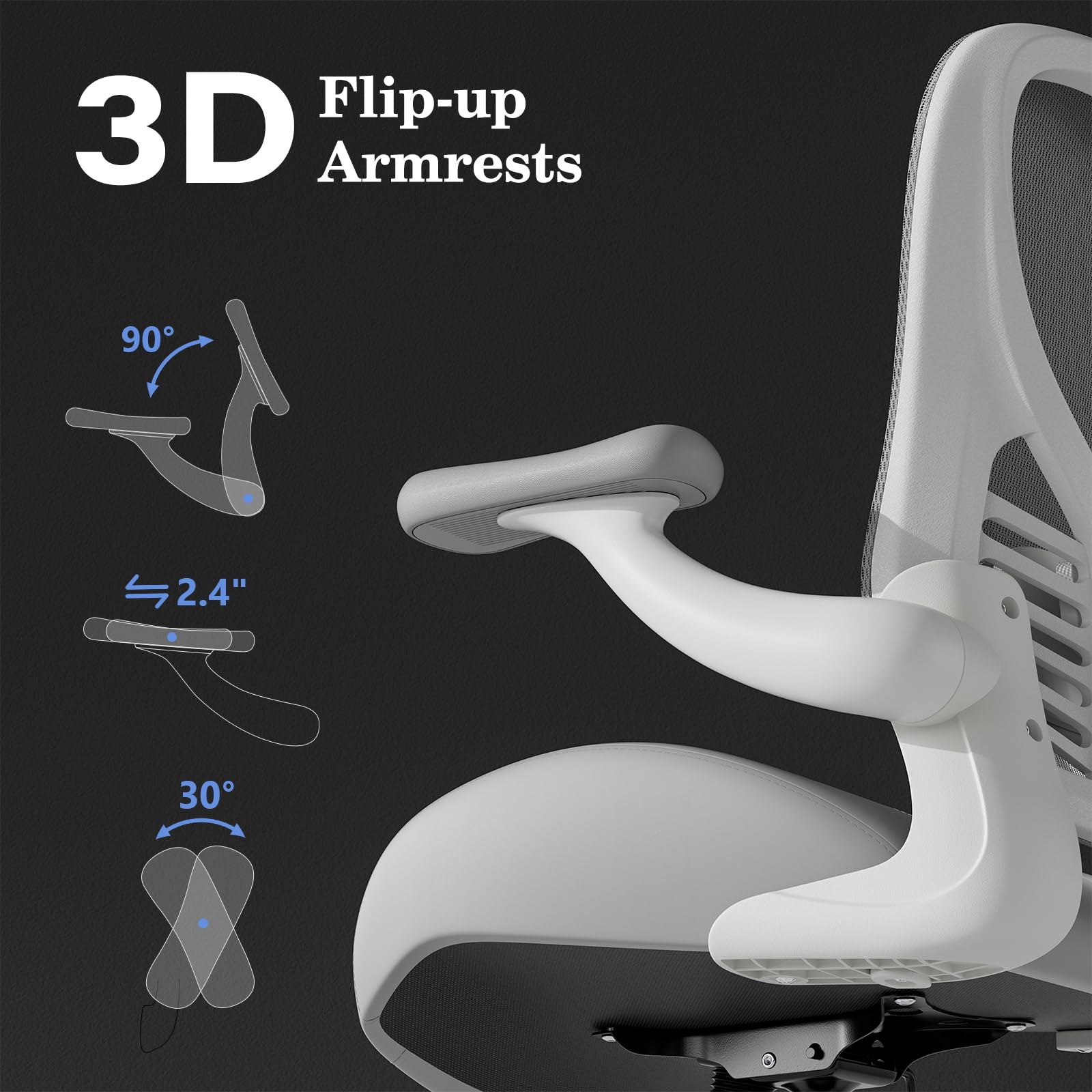 Ergonomic Office Chair with Memory Foam Seat and Adjustable Lumbar Support