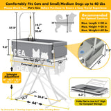 2-in-1 Portable Dog Bathtub & Grooming Table - 33" Foldable Pet Washing Station