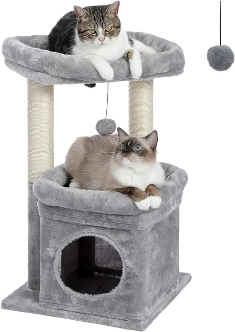 4-in-1 Cactus Cat Tree, 33 Inches Cat Tower for Indoor Cats