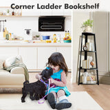 ModiCorner 4-Tier Black Corner Ladder Shelf