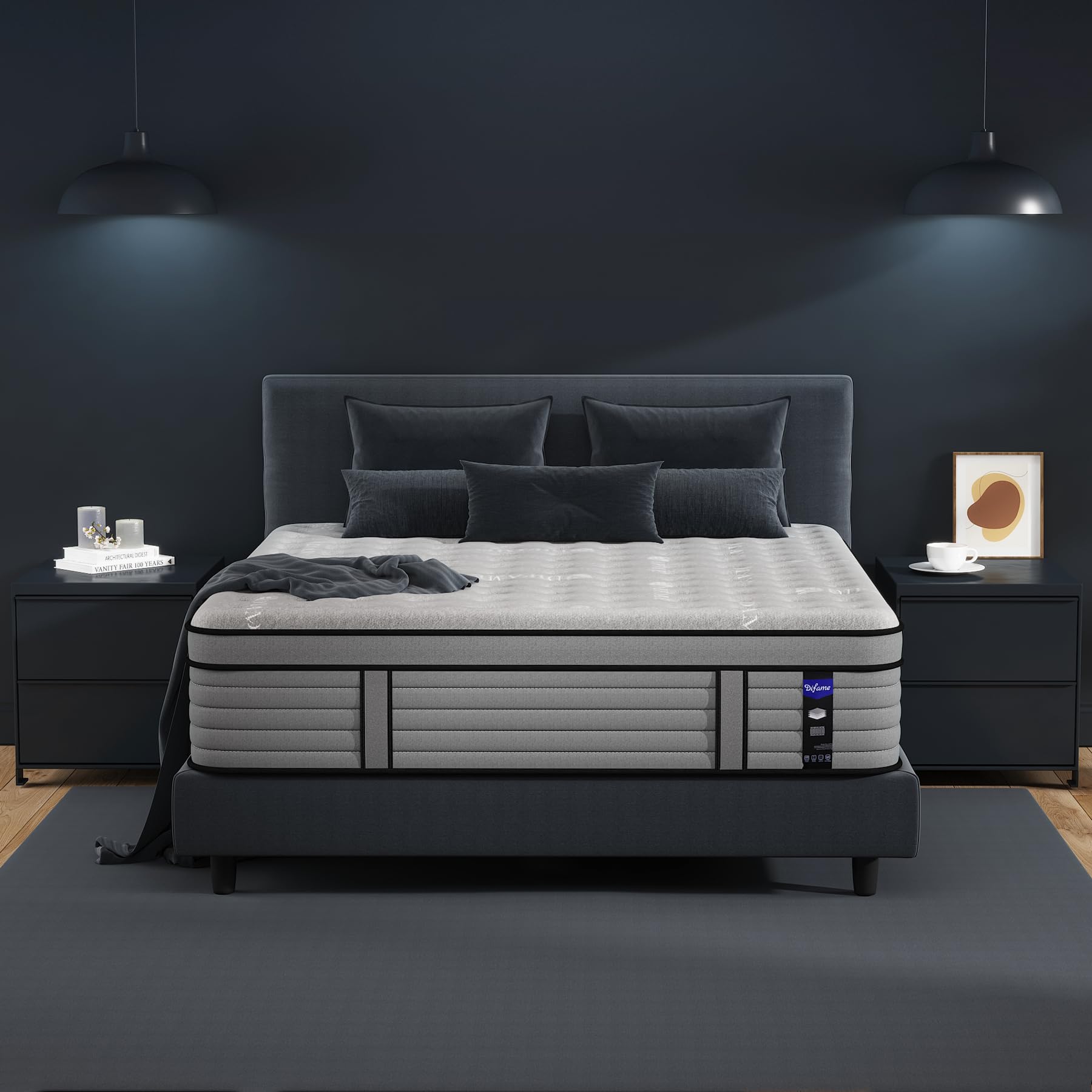 Queen Size Mattress, 14 Inch Hybrid Queen Mattress