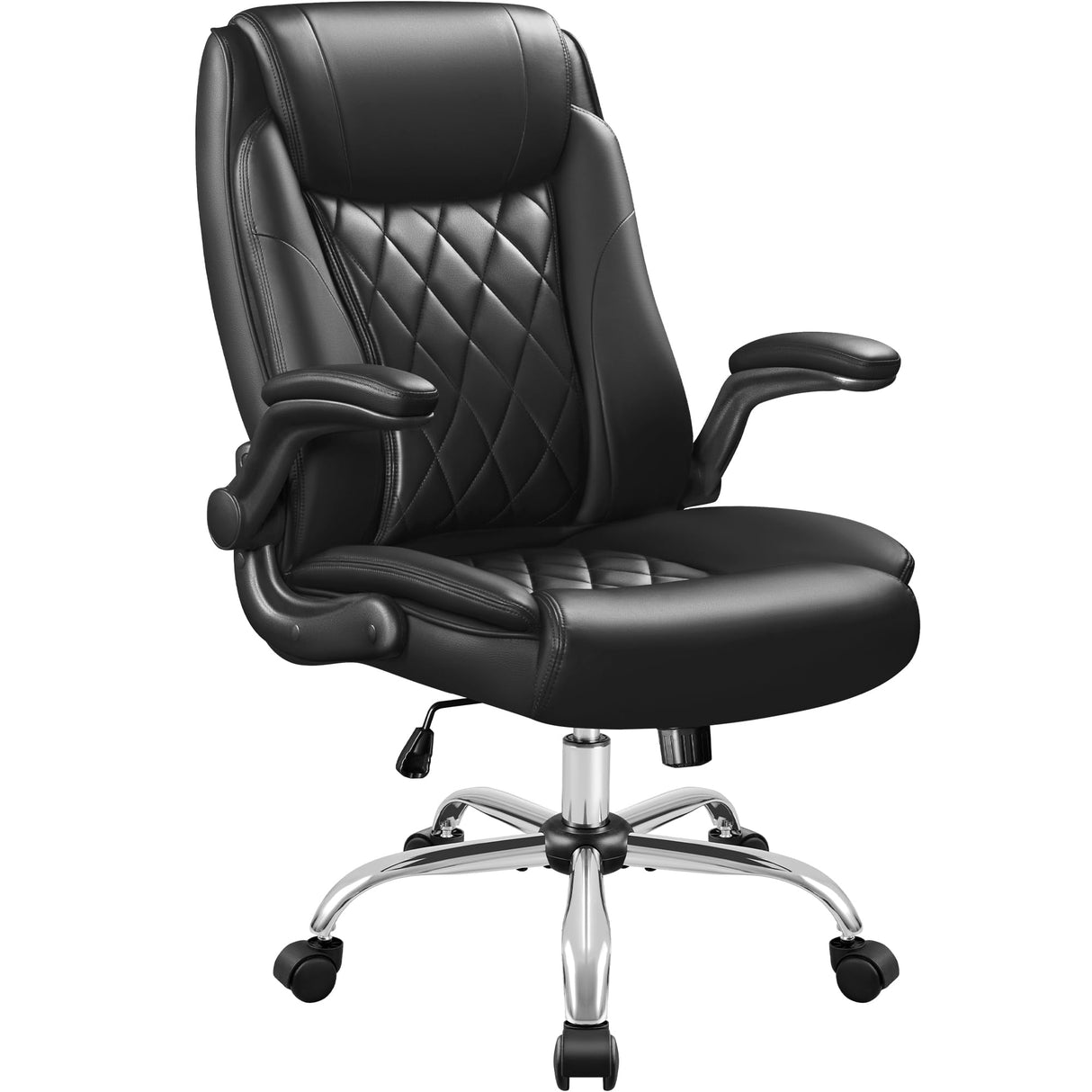 Executive Office Chair, Ergonomic High Back with Adjustable Flip-up Armrest, Swivel