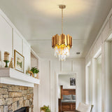 Modern Crystal Chandelier Round Crystal Pendant Light, Gold Crystal Pendant Light