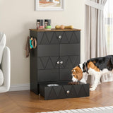 Raised Dog Feeding Station with Storage Cabinet