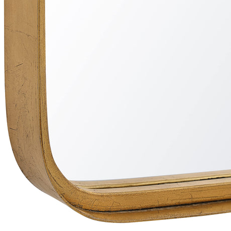 Benjara 60 Inch Full Length Metal Frame Contemporary Mirror, Gold