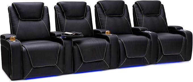 Big & Tall - Home Theater Seating - Living Room - 400 lbs Capacity - Italian Leather -