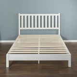 Deluxe Wood Slat Bed Foundation - Queen Size, No Box Spring Needed