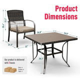 Weather Resistant PE Rattan Table and Chairs