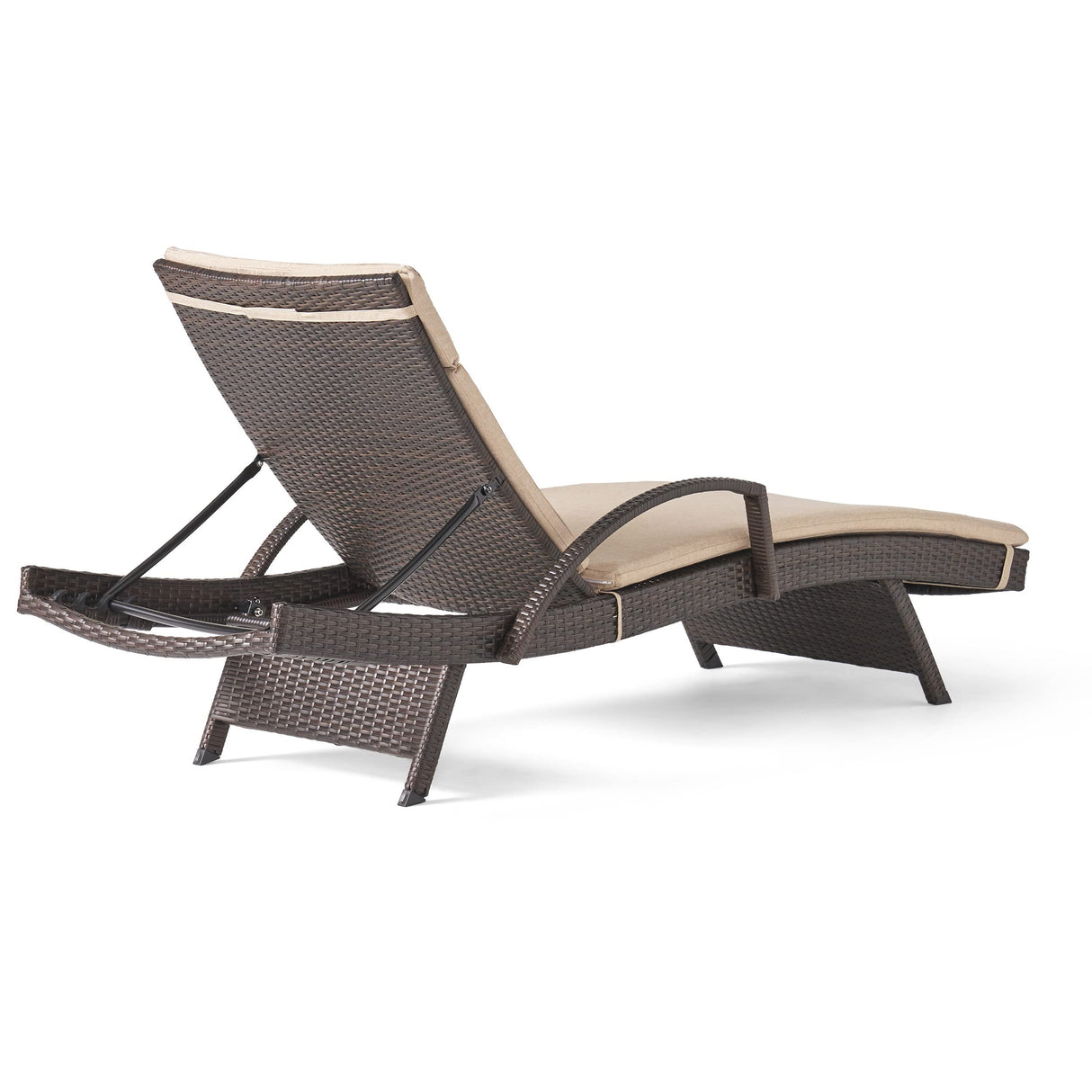Christopher Knight Home Salem Outdoor Wicker Adjustable Chaise Lounge with Arms