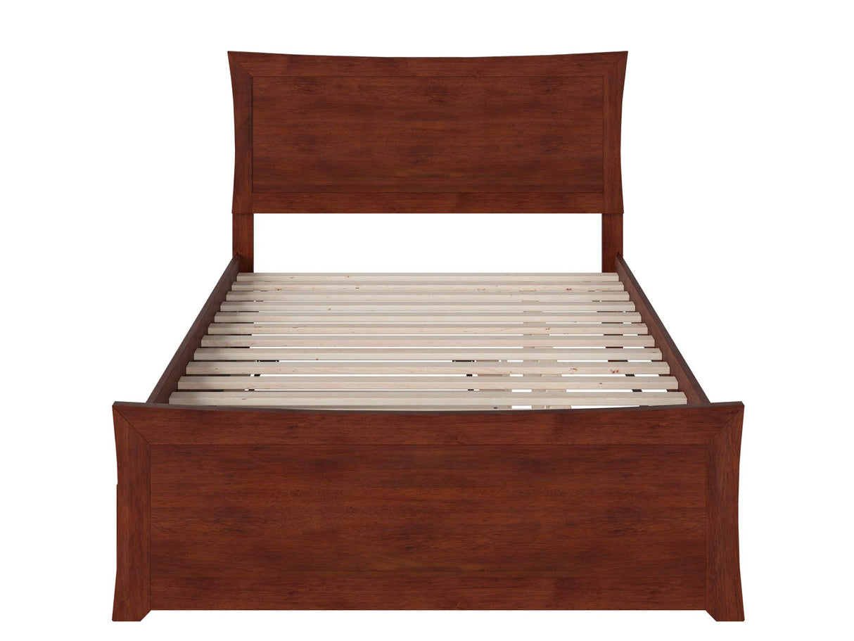 Metro Full Platform Bed with Matching Footboard and Turbo Charger with Twin Size Urban