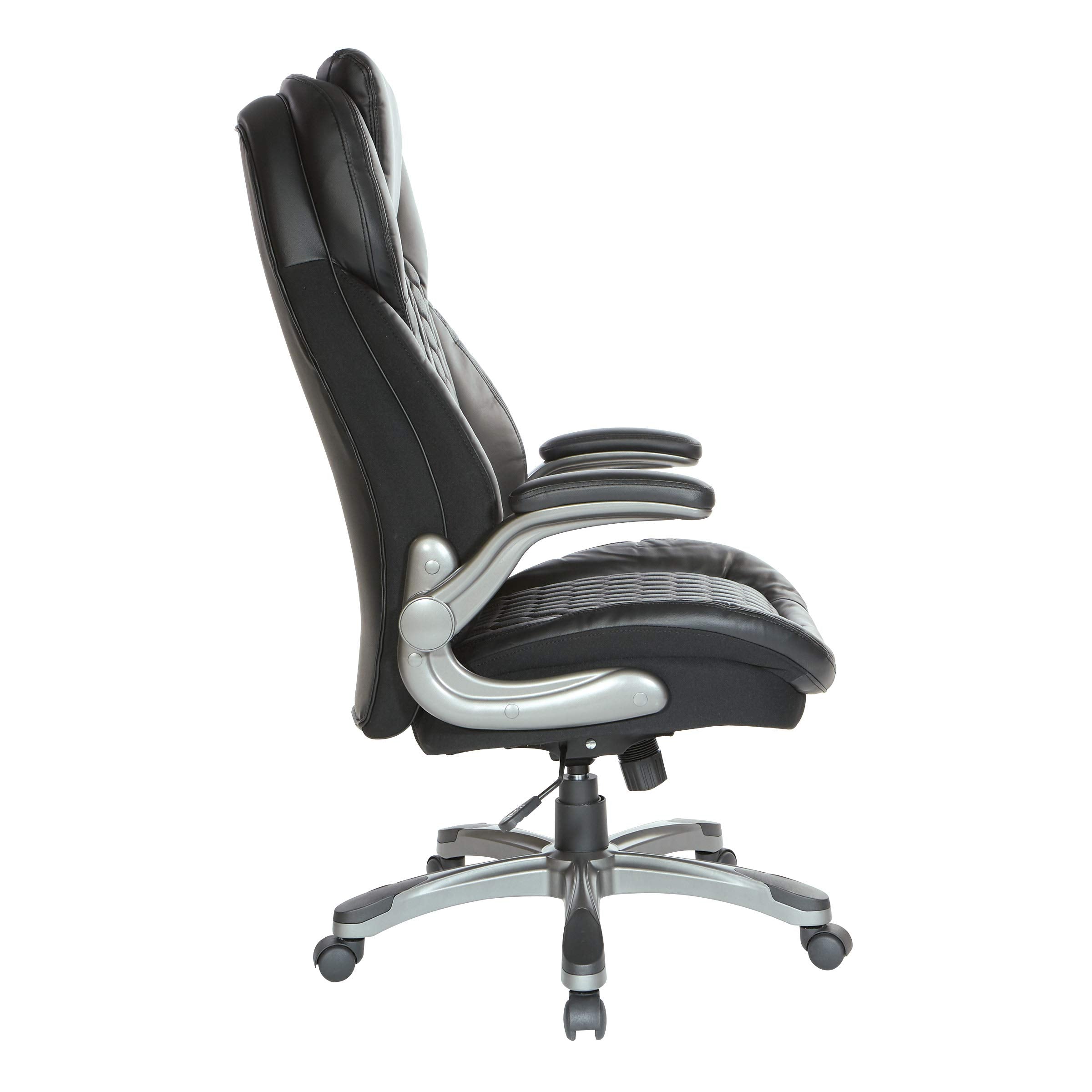 Deluxe Executive High Back Bonded Leather Chair with Adjustable Seat and Padded