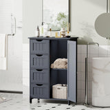 Bathroom Floor Cabinet, Bathroom Cabinet, Storage Cabinet with 4 Drawers and Adjustable Shelf for Entryway Storage,