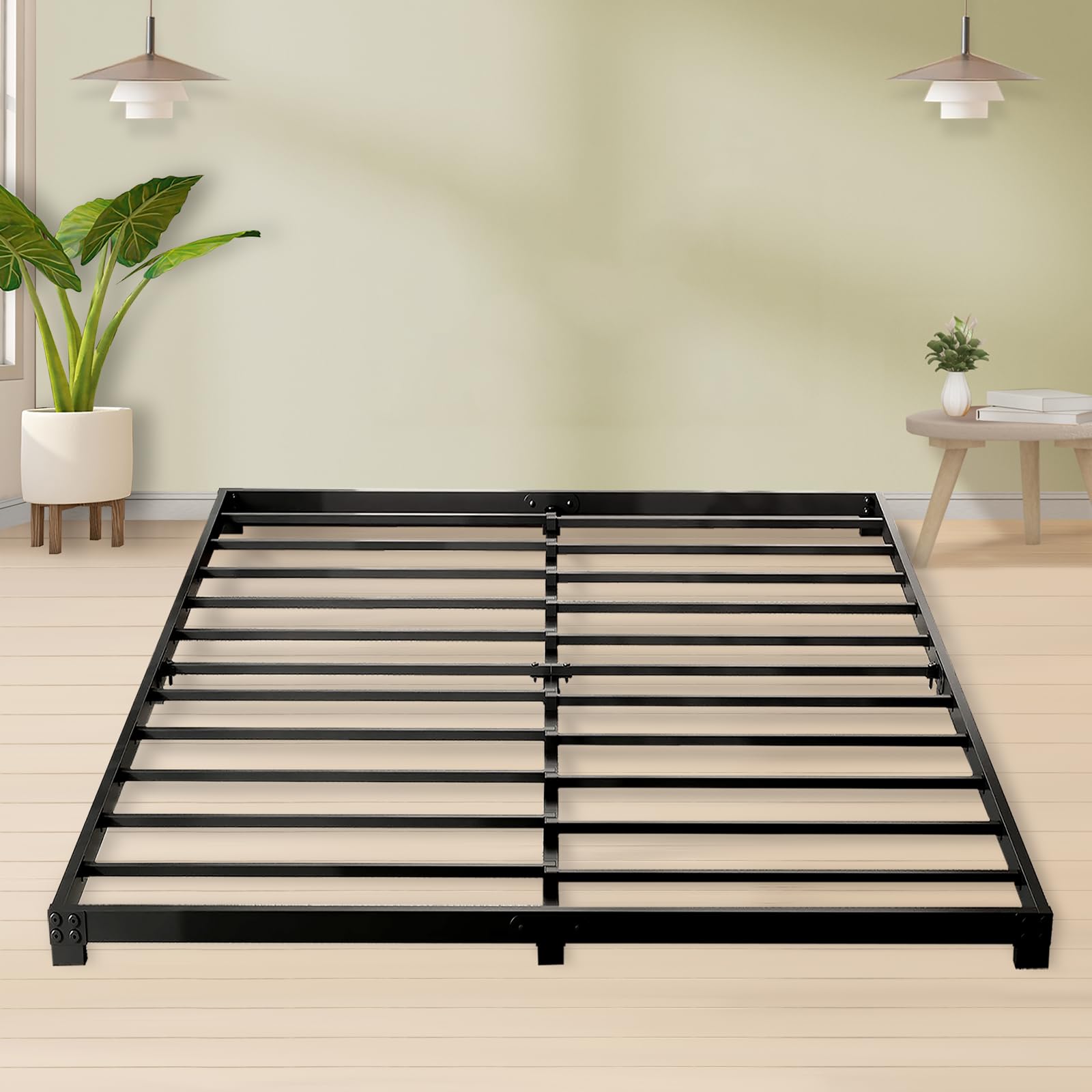 3 Inch Queen Bed Frame Low Profile, Queen Size Bed Frame