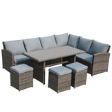 Patio Furniture Set, 7 Pieces Outdoor Patio Dining Set