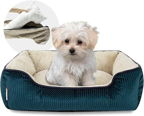 Removable Washable Dog Bed for Medium Dog Easy Clean - Rectangle Pet Bed