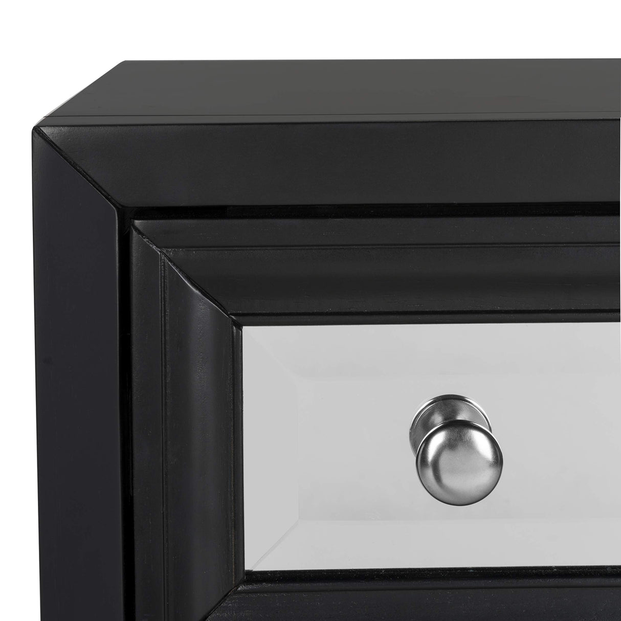 Home Marlon Black Mirrored 3-drawer Chest