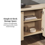 Modern Scandinavian Fluted Door Kitchen Storage Sideboard Buffet Cabinet Console,