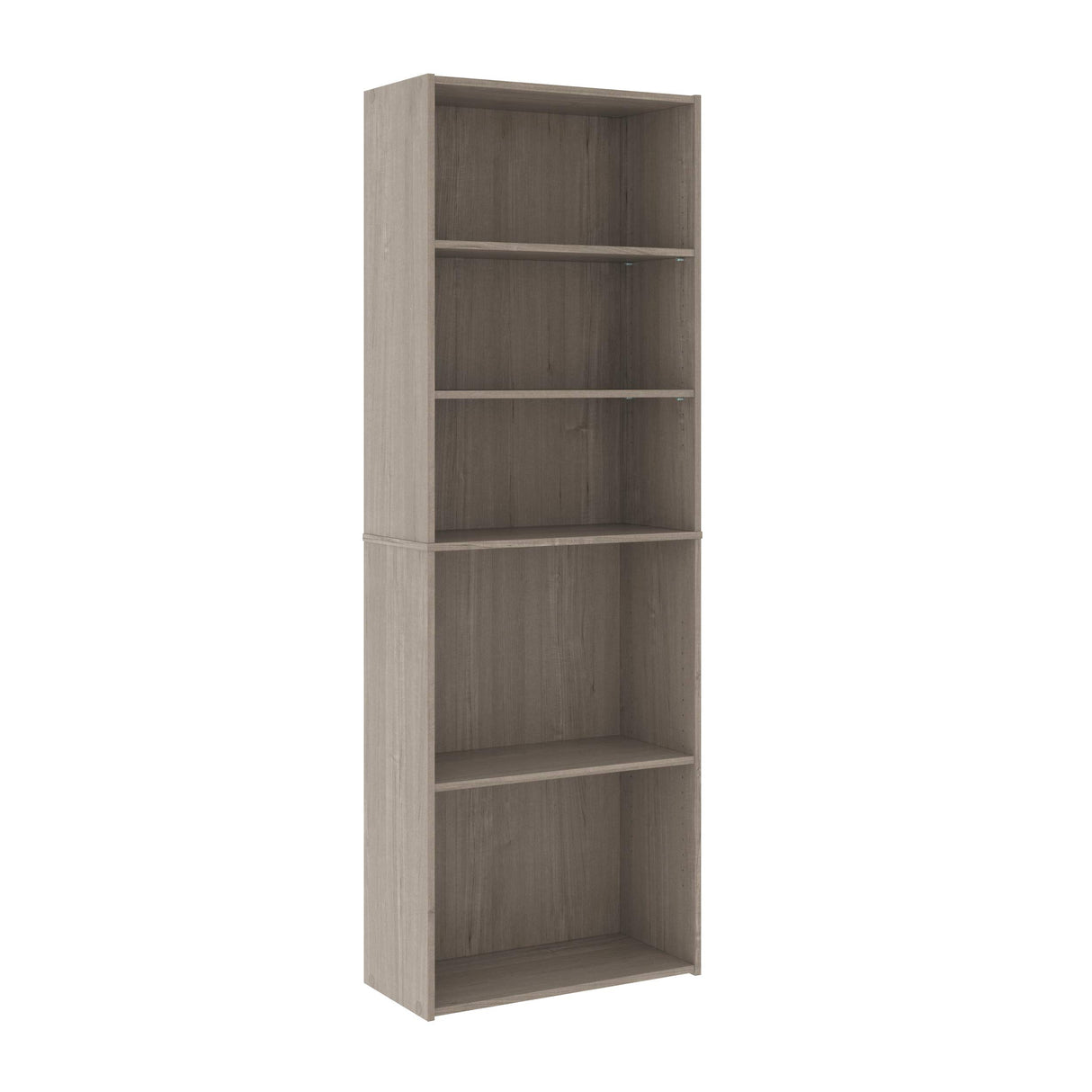 Beginnings Tall 5-Shelf Bookcase/Book Shelf, Silver Sycamore Finish