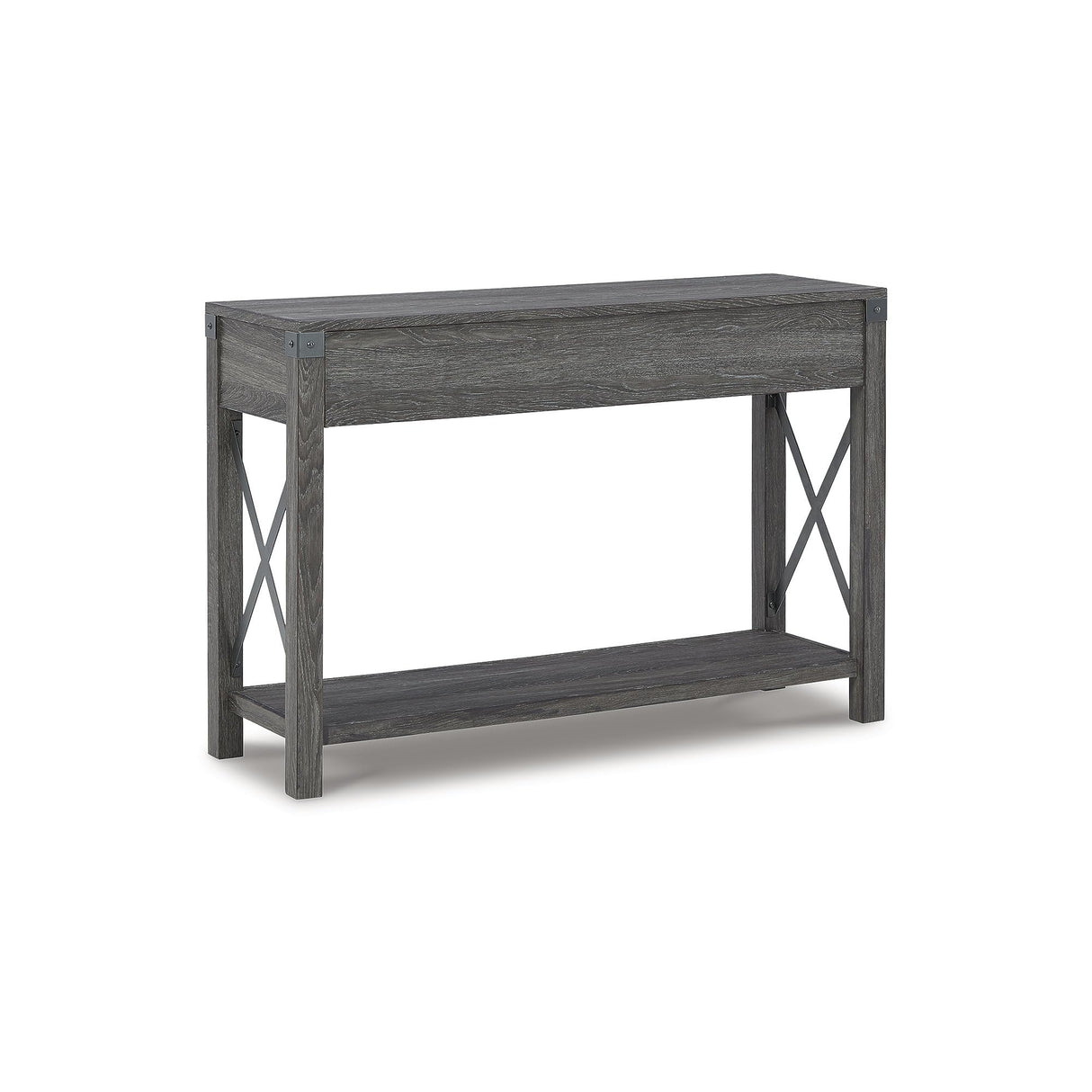 Freedan Rustic Farmhouse Console Sofa Table, Gray