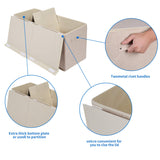 popoly Large Toy Box Chest Storage with Flip-Top Lid, Collapsible Kids Storage Boxes Container Bins for Toys, Playroom Organizers, 25"x13" x16"(Linen Beige)