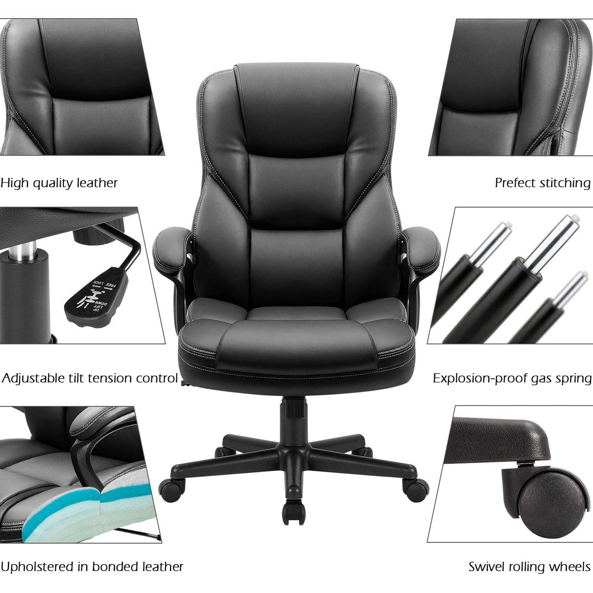 Office Executive Chair High Back Adjustable Managerial Home Desk Chair