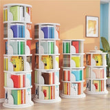 Rotating Bookshelf,Corner Bookshelf Revolving Bookcase 360° Rotating Storage Display Rack