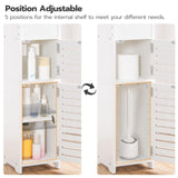 Small Bathroom Storage Cabinet with Door, Floor Cabinet Unit with Adjustable Shelves,