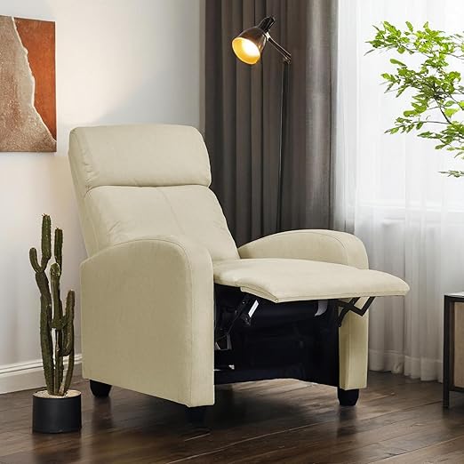 Flexispot Recliner Chair – Adjustable Backrest with Footrest & Soft Fabric
