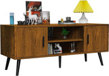 Mid-Century Modern 45" TV Stand with 2 Side Doors Entertainment Center Console