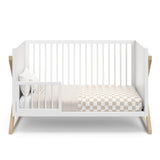 3-in-1 Convertible Crib (Driftwood) - Easily Converts to Toddler Bed & Daybed, 3-Position A