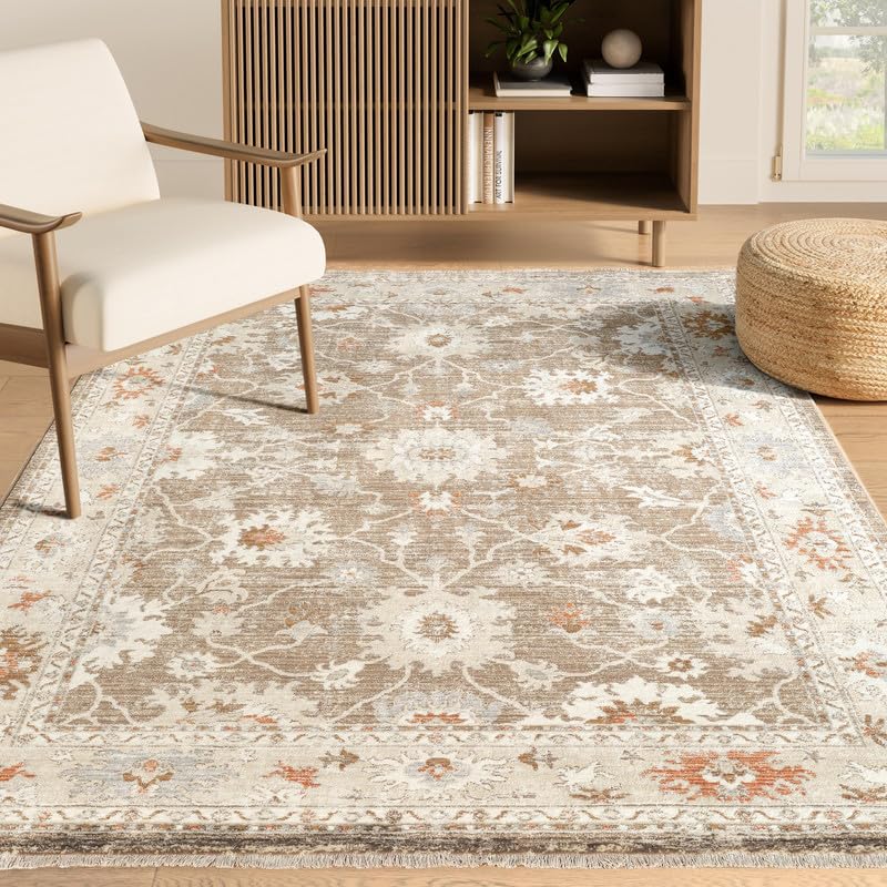 8x10 Brown Oriental Vintage Area Rug - Alara Collection