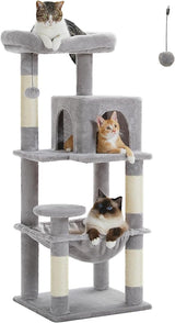 Multi Level Cat Tower with Large Metal Frame Hammock