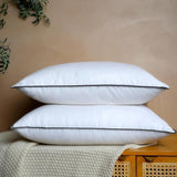 Natural White Goose Down Pillows- 550 Fill Power Down Pillow Queen Size - Soft