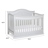 Meadow 4-in-1 Convertible Crib in Cloud Grey, Greenguard Gold Certified