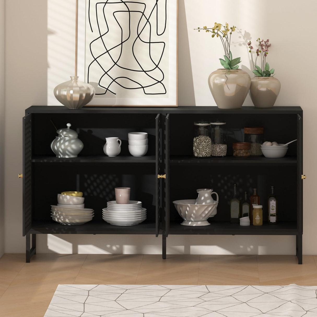 Sideboard Buffet Cabinet, Kitchen Storage Cabinet, Console Table with Storage