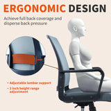 Ergonomic Office Desk Chair - Mesh Office Chair with Adjustable Lumbar Support