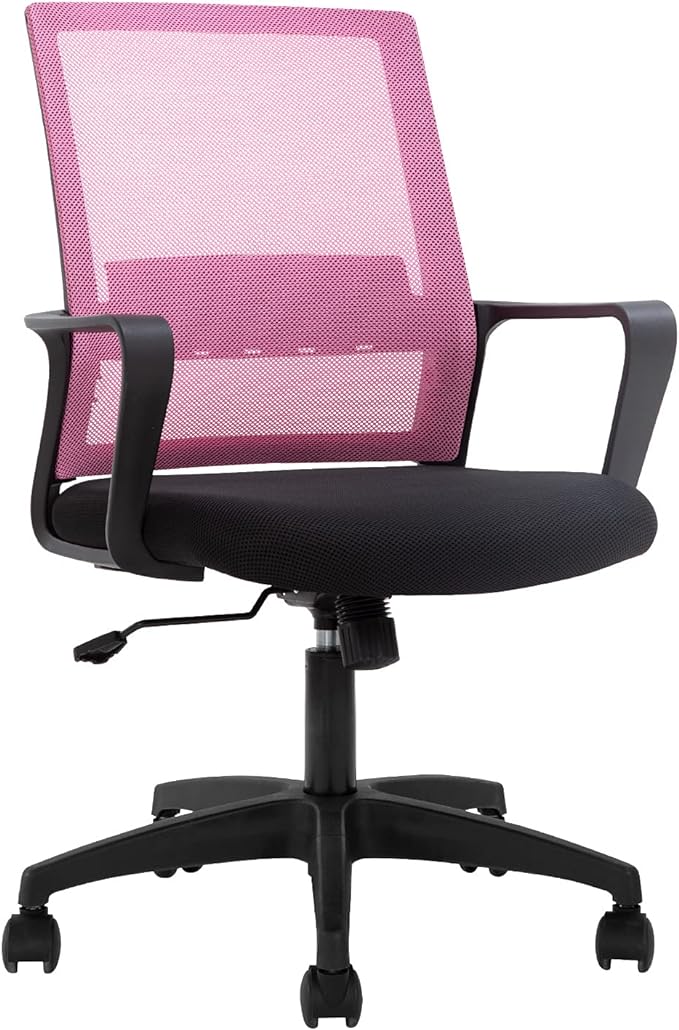 Office Chair Ergonomic Desk Chair Mid-Back Mesh Computer Chair Lumbar Support Comfortable Executive Adjustable Rolling Swivel