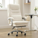 Office Chair with Foot Rest - High Back Executive Chair with Padded Linkage Armrests,