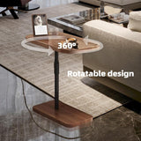 C Shaped End Table Adjustable Height, C Shaped Side Table for Couch, C Table End Table