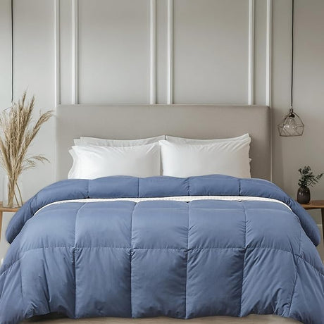 Soft Feather Down Comforter Full/Queen Size,Hotel Collection Lightweight Hypoallergenic