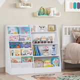 Tier Kids Bookshelf and Storage Organizer, Five Layer Sling Children Bookcase, Baby