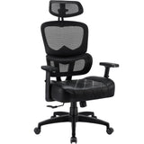 Swivel Ergonomic High Back Mesh Office Chair with Adjustable Headrest Armrest