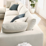 Commix Modular Sofa, Extra Large Reclining Sectional, Light Beige Fabric